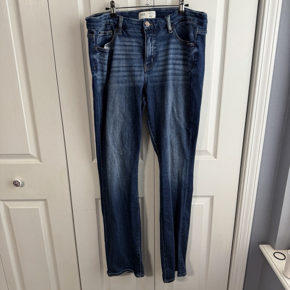 BKE Payton Universal Fit Mid Rise Straight Leg Denim Women's Size 34 X 34 Preppy